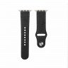Ремешок Apple Watch 38mm / 40mm / 41mm кожаный pin-and-tuck (чёрный) 1543 - Ремешок Apple Watch 38mm / 40mm / 41mm кожаный pin-and-tuck (чёрный) 1543