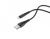 CHAROME USB кабель lightning 8-pin C20-03 2.4A, 1 метр (чёрный) 7081