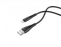 CHAROME USB кабель lightning 8-pin C20-03 2.4A, 1 метр (чёрный) 7081