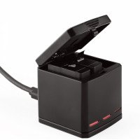 ЗУ зарядное устройство кейс с крышкой для 3х АКБ для GoPro HERO 12/11/10/9 (Г90-76508)
