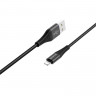 BOROFONE USB кабель нейлоновый 8-pin BX29 2.4A, 1метр (чёрный) 6423 - BOROFONE USB кабель нейлоновый 8-pin BX29 2.4A, 1метр (чёрный) 6423