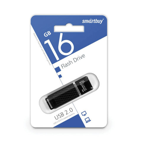 SmartBay Флэш карта USB для компьютера 16Gb SB16GBQZ-K (чёрный) 6031