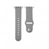 Ремешок Apple Watch 38mm / 40mm / 41mm кожаный pin-and-tuck (серый) 1543 - Ремешок Apple Watch 38mm / 40mm / 41mm кожаный pin-and-tuck (серый) 1543