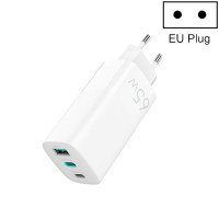 QGEEM Блок питания 65W модель QG-CHGAN01 EU вилка USB + PDx2 Fast Charge (белый) 5825