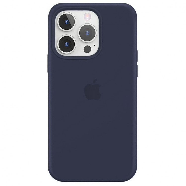 Чехол Silicone Case iPhone 14 Pro Max (тёмно-синий) 1612