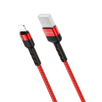 BOROFONE USB кабель 8-pin BX34 2.4A, длина: 1 метр (красный) 5032
