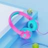 HOCO Наушники W31 полноразмерные проводные детские 1.2м 3.5mm (розово-голубой) 7159 - HOCO Наушники W31 полноразмерные проводные детские 1.2м 3.5mm (розово-голубой) 7159