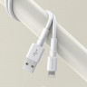 CHAROME USB кабель lightning 8-pin C21-03 2.4A, 1 метр (белый) 7084 - CHAROME USB кабель lightning 8-pin C21-03 2.4A, 1 метр (белый) 7084