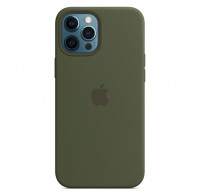 Чехол Silicone Case iPhone 12 Pro Max (хаки зелёный) 3826