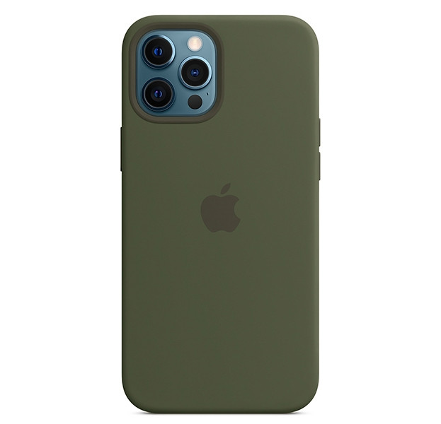 Чехол Silicone Case iPhone 12 Pro Max (хаки зелёный) 3826