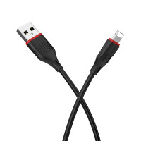 BOROFONE USB кабель 8-pin BX17 2.4A, длина 1 метр (чёрный) 9473