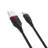 BOROFONE USB кабель 8-pin BX17 2.4A, длина 1 метр (чёрный) 9473 - BOROFONE USB кабель 8-pin BX17 2.4A, длина 1 метр (чёрный) 9473