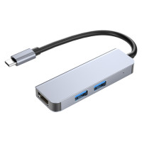 BRONKA Хаб Type-C 3в1 (USB 3.0 х2 / HDMI х1 ) Г90-31491