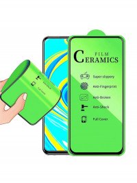 Стекло Ceramics для Samsung A80 / A90 / Redmi Note 10 Pro (чёрный) 5201