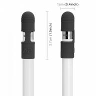Силиконовый чехол + держатель зарядки для Apple Pencil 1 (чёрный) 53201 - Силиконовый чехол + держатель зарядки для Apple Pencil 1 (чёрный) 53201