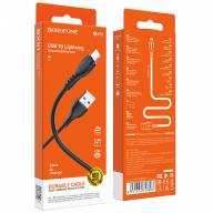 BOROFONE USB кабель lightning 8-pin BX51 2.4A, 1 метр (чёрный) 6241 - BOROFONE USB кабель lightning 8-pin BX51 2.4A, 1 метр (чёрный) 6241
