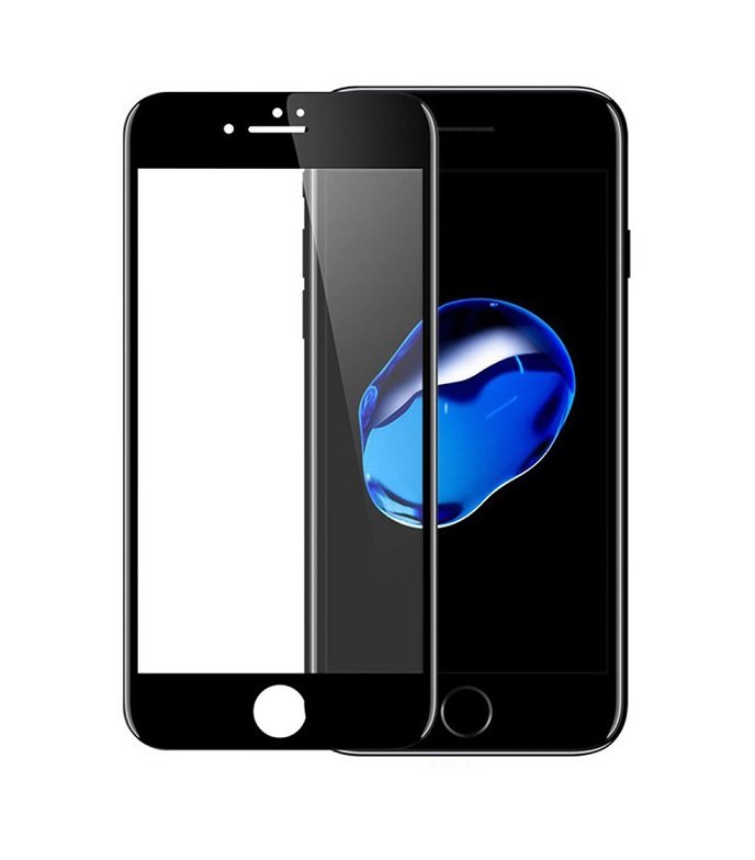 Стекло для iPhone 6 Plus / 6S Plus противоударное 5D 6D (чёрный) A+ (7063)