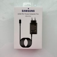 Блок питания Samsung PD USB-C 65W + встроенный кабель Type-C (чёрный / качество LUX) Г30-76621