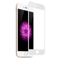 Стекло для iPhone 6 Plus / 6S Plus противоударное 5D 6D (белый) A+ (7063)