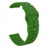 Ремешок силиконовый &quot;Wave&quot; для Умных часов 22mm на застёжке pin-and-tuck (зелёный) 8559 - Ремешок силиконовый "Wave" для Умных часов 22mm на застёжке pin-and-tuck (зелёный) 8559
