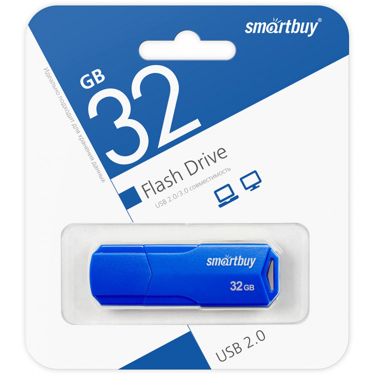 SmartBuy Флэш карта USB для компьютера 32Gb SB032GB25CB (синий) 7087