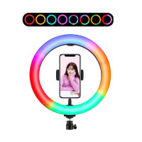Кольцевая лампа LED RGB MJ36 диаметр 36см + крепление + USB пульт (8213)
