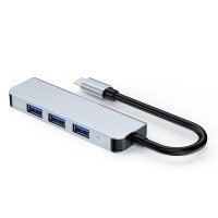 BRONKA Хаб Type-C 4в1 (USB 3.0 х1 / USB 2.0 х3 ) Г90-31521