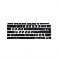 БРОНЬКА Накладка на клавиатуру MacBook Air 13 2018-2019 (A1932) силикон EU (чёрный) 9380