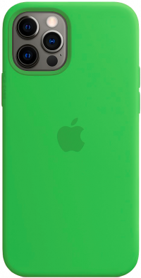 Чехол Silicone Case iPhone 12 Pro Max (ярко-зелёный) 3826