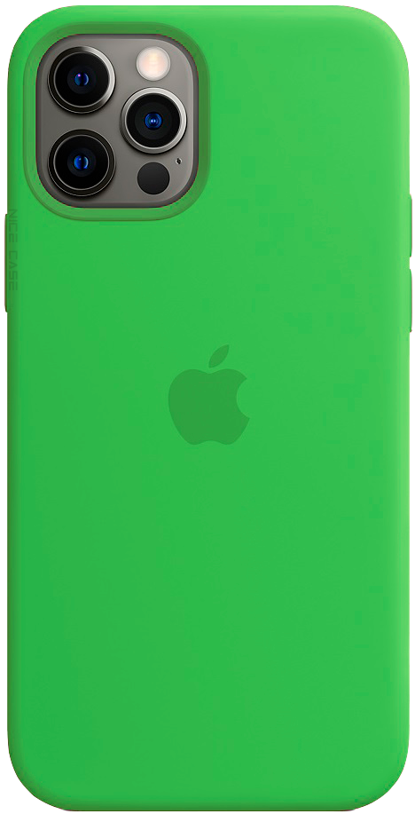 Чехол Silicone Case iPhone 12 Pro Max (ярко-зелёный) 3826