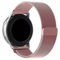 Ремешок металлический 20mm для умных часов "Миланская петля на магните" (розовый) 21966