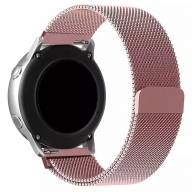 Ремешок металлический 20mm для умных часов &quot;Миланская петля на магните&quot; (розовый) 21966 - Ремешок металлический 20mm для умных часов "Миланская петля на магните" (розовый) 21966