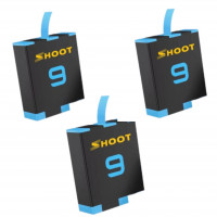 SHOOT Набор 3шт аккумулятор Quick Charge 1800mAh для GoPro Hero 9 / GoPro Hero 10 (AHDBT-901) 17563