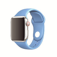 Ремешок Apple Watch 42mm / 44mm силикон гладкий (лазурный) 6475