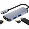 BRONKA Хаб Type-C 3в1 (USB 3.0 х2 / HDMI 4K х1 ) Г90-31552 - BRONKA Хаб Type-C 3в1 (USB 3.0 х2 / HDMI 4K х1 ) Г90-31552