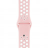 Ремешок силиконовый для Apple Watch 38mm / 40mm / 41mm спортивный Nike (розово-белый) 2501 - Ремешок силиконовый для Apple Watch 38mm / 40mm / 41mm спортивный Nike (розово-белый) 2501