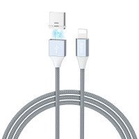 HOCO USB кабель U40B магнитный 8-pin (серый) 5431
