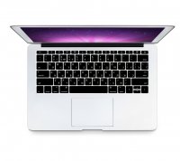БРОНЬКА Накладка на клавиатуру MacBook 12 (A1534) / Pro 13 2016-2017 (A1708) без Touch Bar силикон USA (чёрный) 9211