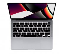 БРОНЬКА Накладка на клавиатуру MacBook 14.2 2021 (A2442 / A2779 / A2918 / A2992) / MacBook Pro 16.2 2021 (A2485 / A2780 / A2991) / MacBook Air 13.6 2022 (A2681) / MacBook Air 15 2023 (A2941) силикон USA (чёрный) 50652