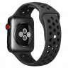 Ремешок силиконовый для Apple Watch 38mm / 40mm / 41mm спортивный Nike (чёрный) 2501 - Ремешок силиконовый для Apple Watch 38mm / 40mm / 41mm спортивный Nike (чёрный) 2501