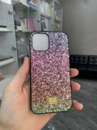 Чехол для iPhone 11 Pro со стразами "Sparkle" (розово-фиолетовый) 3437