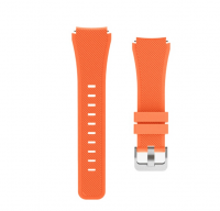 Ремешок силиконовый "3D Полоски" для Умных часов, 20mm (ярко-оранжевый) 9012