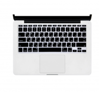 БРОНЬКА Накладка на клавиатуру MacBook Air 11 2011-2015 год (A1370 / A1465) силикон USA (чёрный) 9276