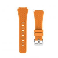 Ремешок силиконовый "3D Полоски" для Умных часов, 20mm (светло-оранжевый) 9012