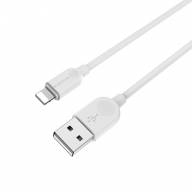 BOROFONE USB кабель 8-pin lightning BX14 2.4A 1 метр (белый) 9971 - BOROFONE USB кабель 8-pin lightning BX14 2.4A 1 метр (белый) 9971