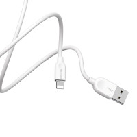 BOROFONE USB кабель 8-pin BX14 2.4A, 1 метр (белый) 9971