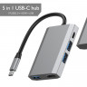 BASIX Хаб Type-C 5в1 (USB 3.0 х3 / HDMI х1 / PD х1) модель TW5A (4100H) - BASIX Хаб Type-C 5в1 (USB 3.0 х3 / HDMI х1 / PD х1) модель TW5A (4100H)