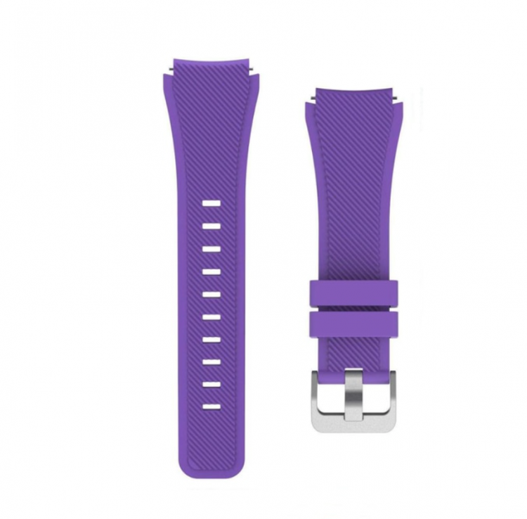 Ремешок силиконовый "3D Полоски" для Умных часов, 20mm (фиолетовый) 9012