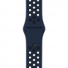 Ремешок силиконовый для Apple Watch 38mm / 40mm / 41mm спортивный Nike (сине-чёрный) 2501 - Ремешок силиконовый для Apple Watch 38mm / 40mm / 41mm спортивный Nike (сине-чёрный) 2501