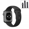 Ремешок Apple Watch 38mm / 40mm силикон гладкий (чёрный) 6339 - Ремешок Apple Watch 38mm / 40mm силикон гладкий (чёрный) 6339